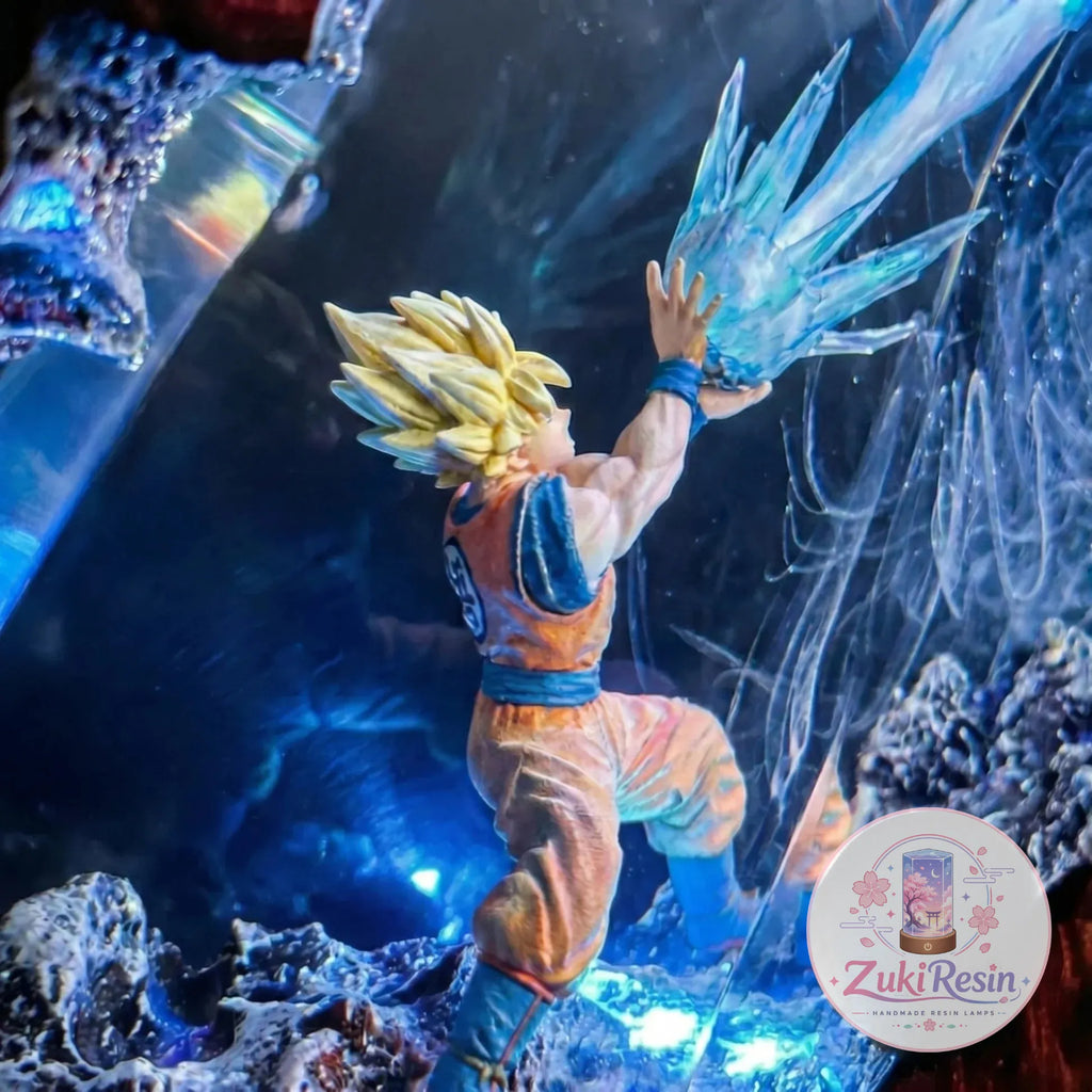 Goku Kamehameha Resin Lamp