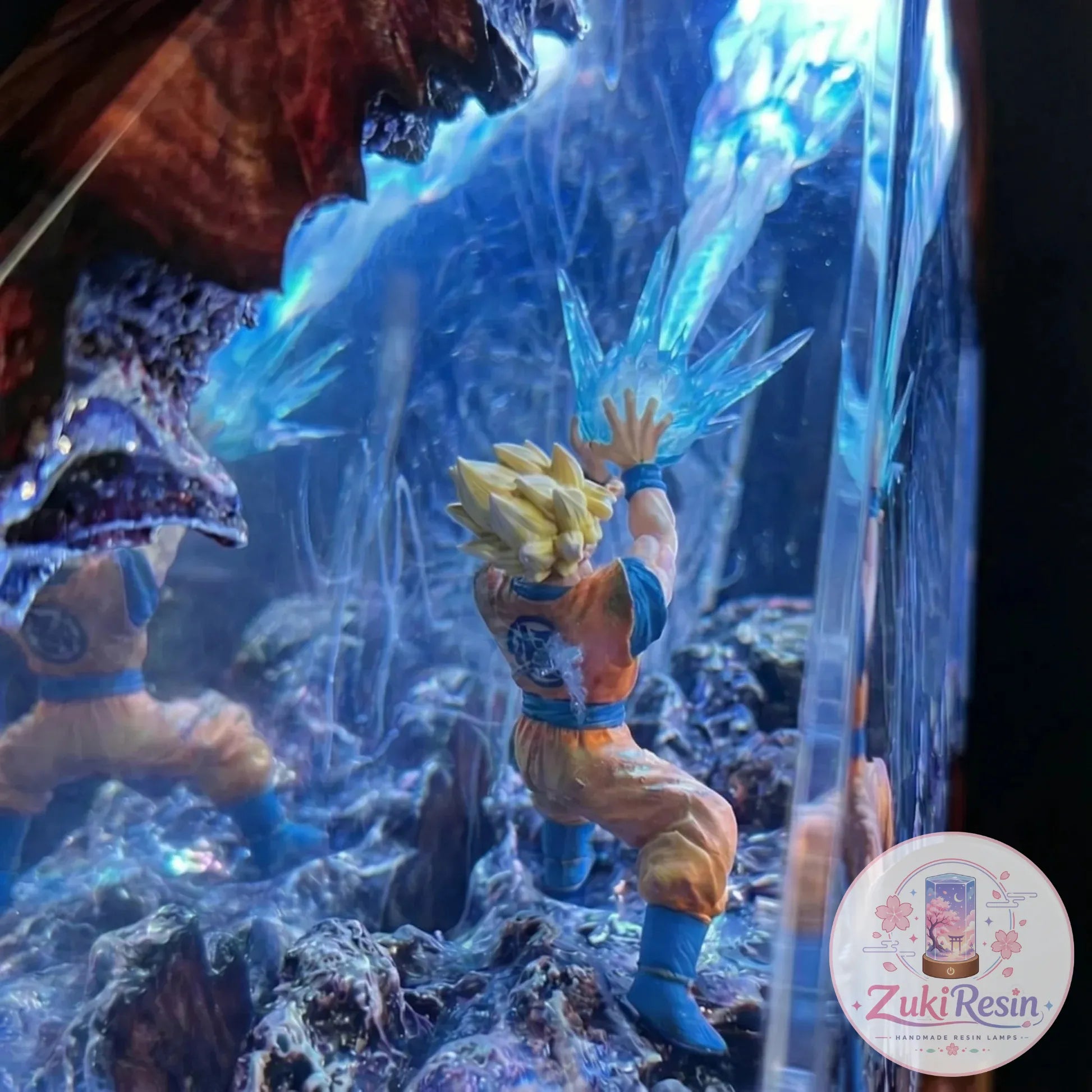 Goku Kamehameha Resin Lamp